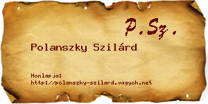 Polanszky Szilárd névjegykártya